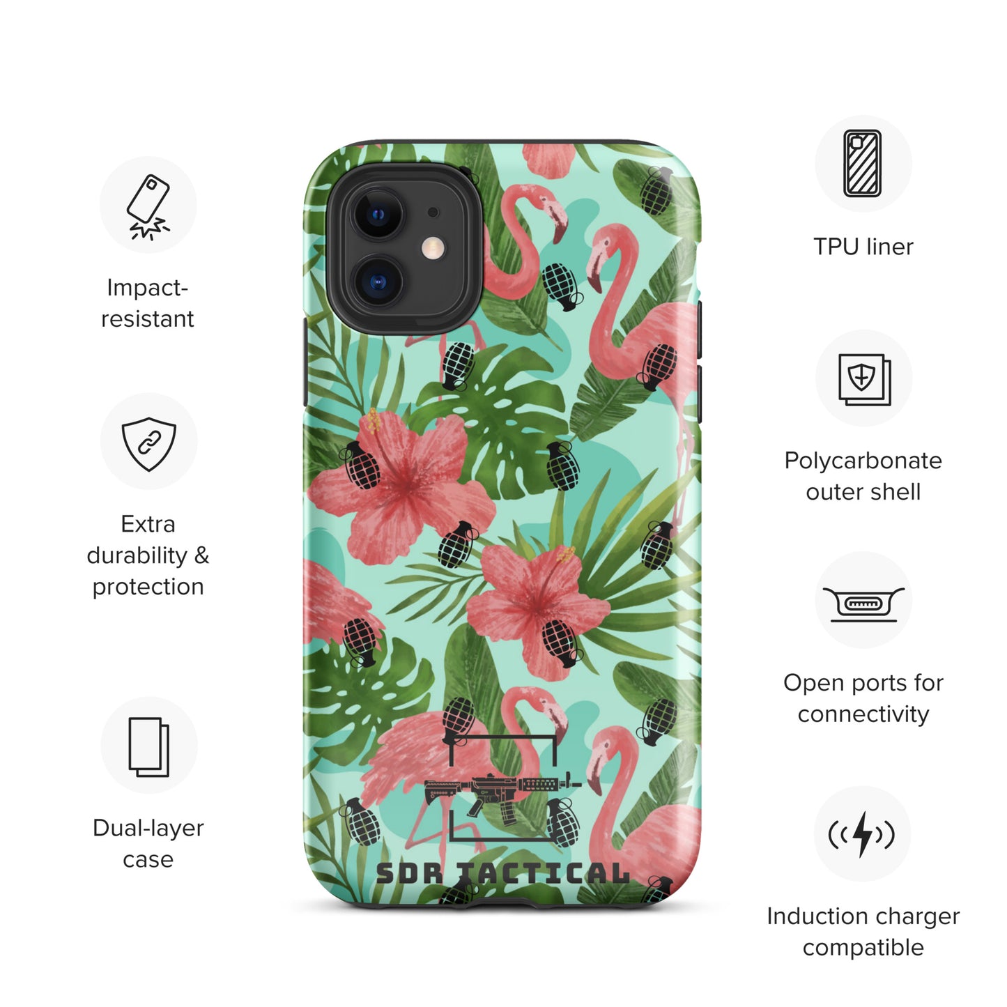 SDR Flamingo Tough Case for iPhone®