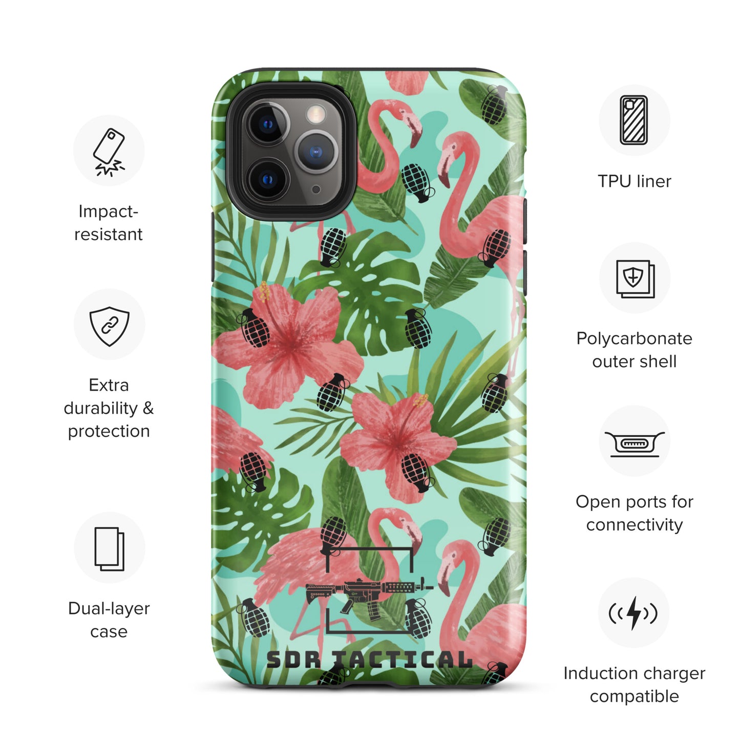 SDR Flamingo Tough Case for iPhone®