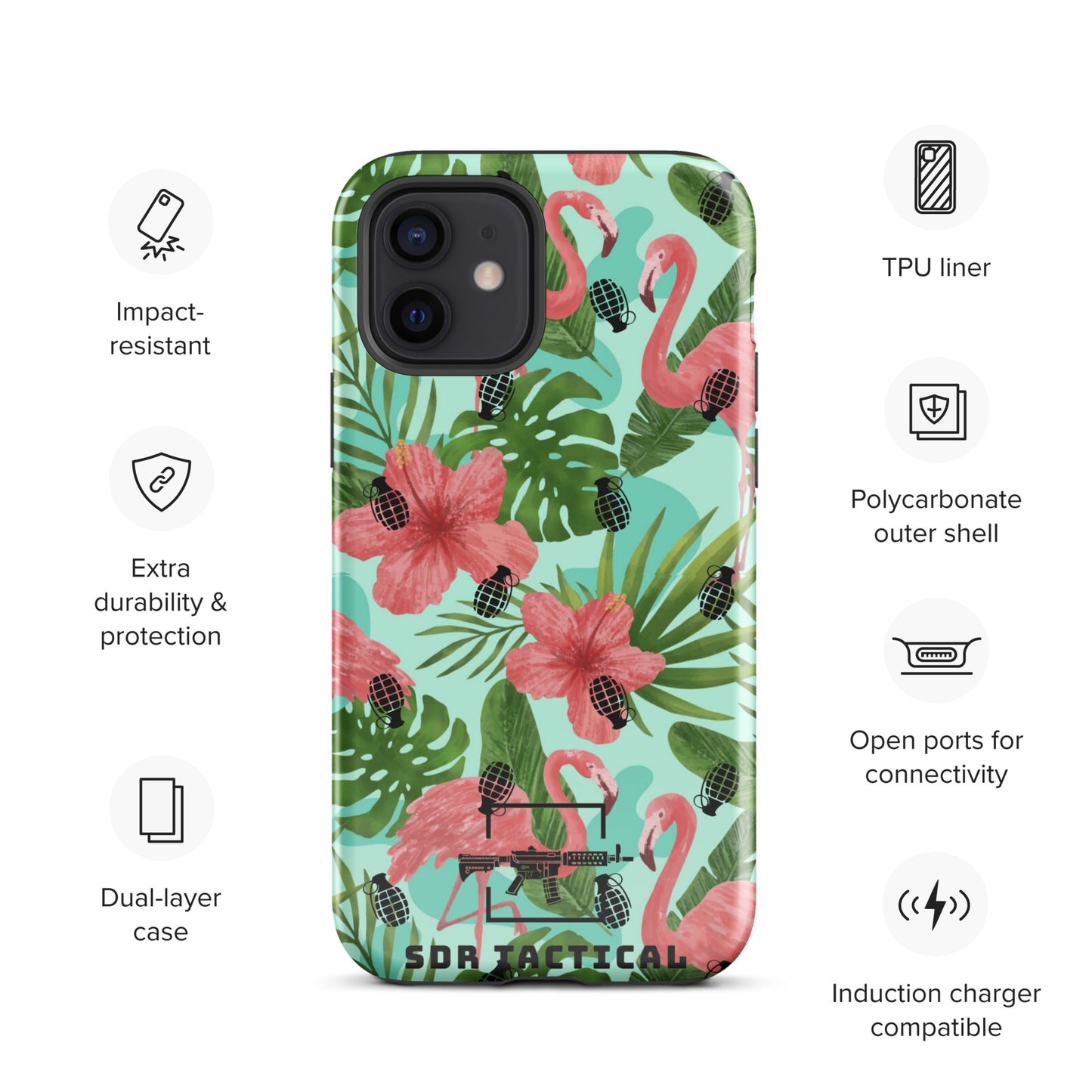 SDR Flamingo Tough Case for iPhone®