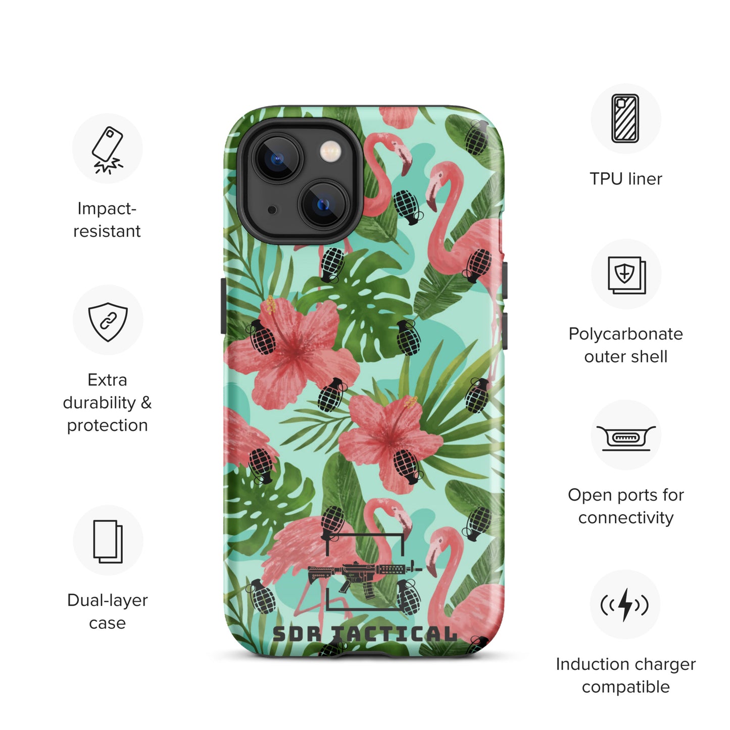 SDR Flamingo Tough Case for iPhone®