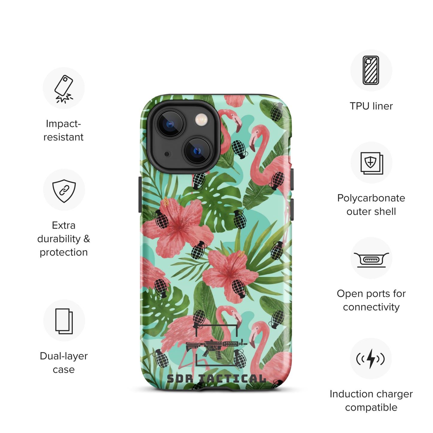 SDR Flamingo Tough Case for iPhone®