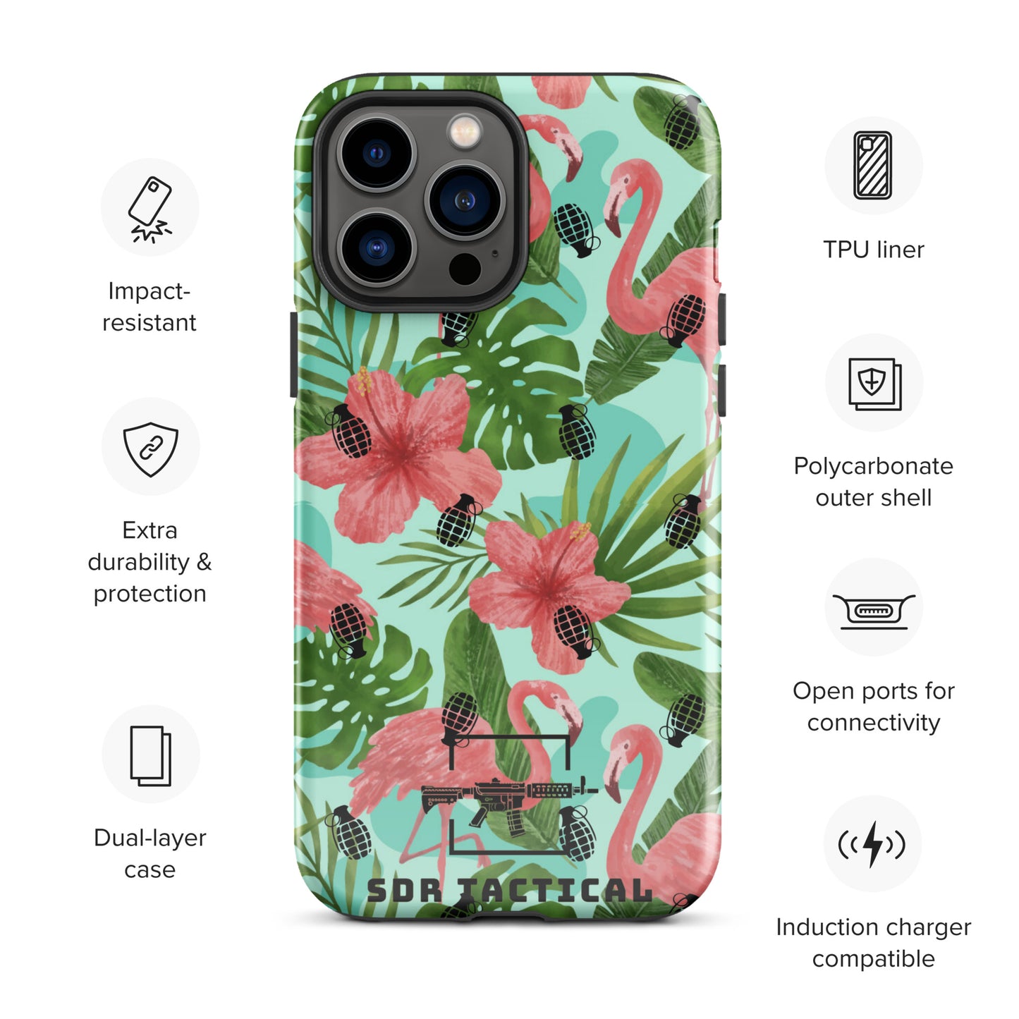 SDR Flamingo Tough Case for iPhone®