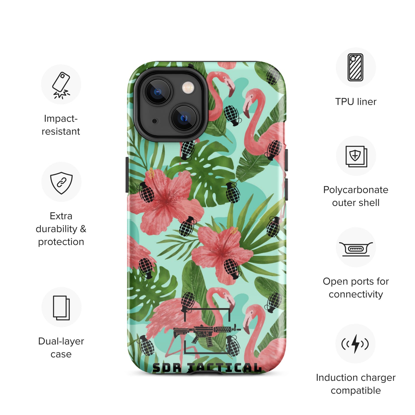 SDR Flamingo Tough Case for iPhone®