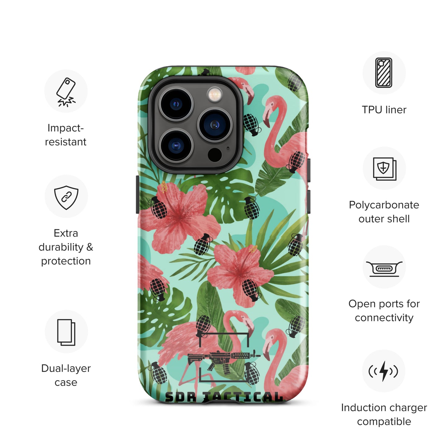 SDR Flamingo Tough Case for iPhone®