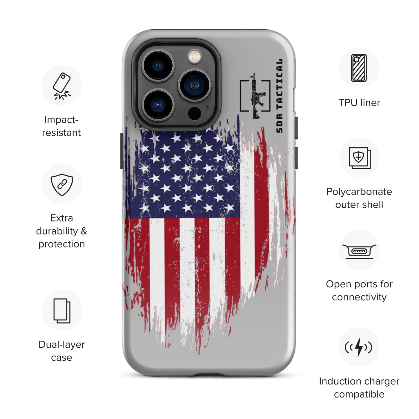 SDR Flag Tough Case for iPhone®