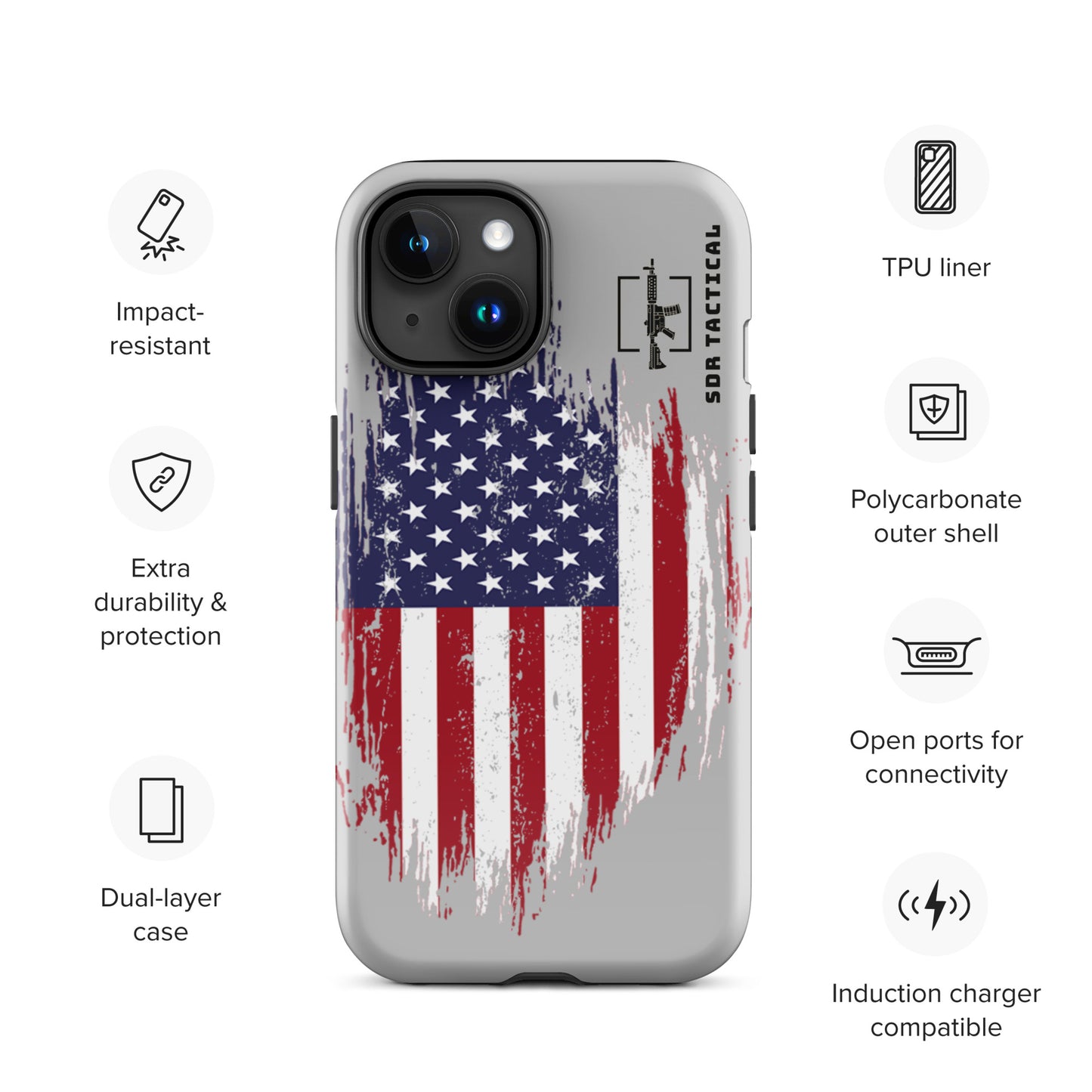 SDR Flag Tough Case for iPhone®