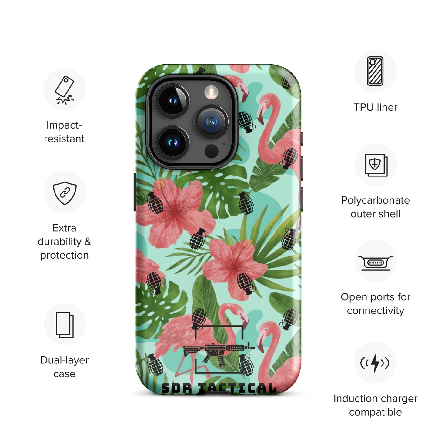 SDR Flamingo Tough Case for iPhone®