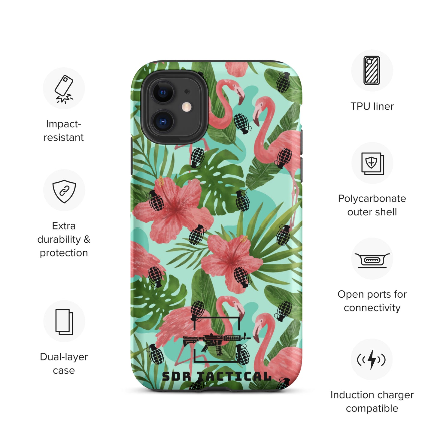 SDR Flamingo Tough Case for iPhone®