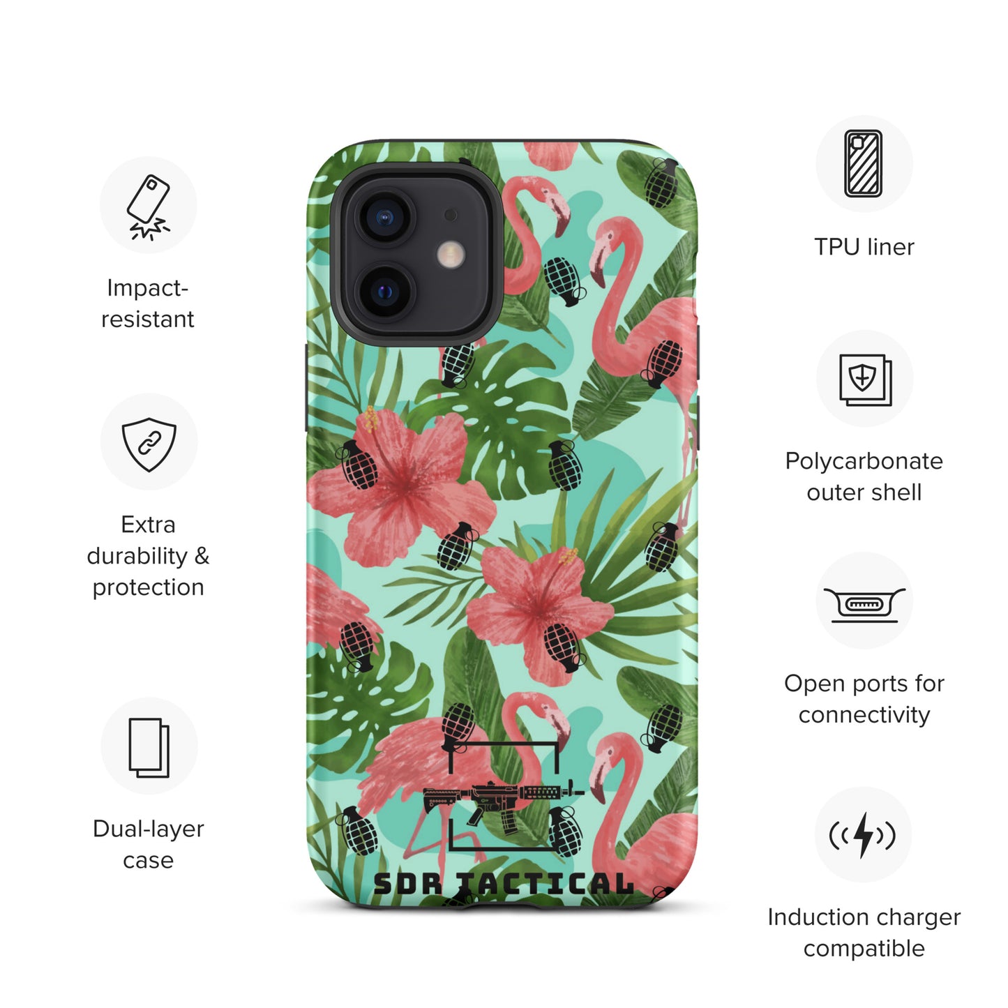 SDR Flamingo Tough Case for iPhone®