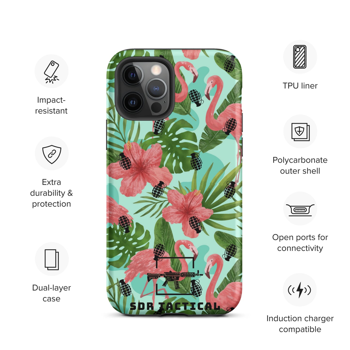 SDR Flamingo Tough Case for iPhone®