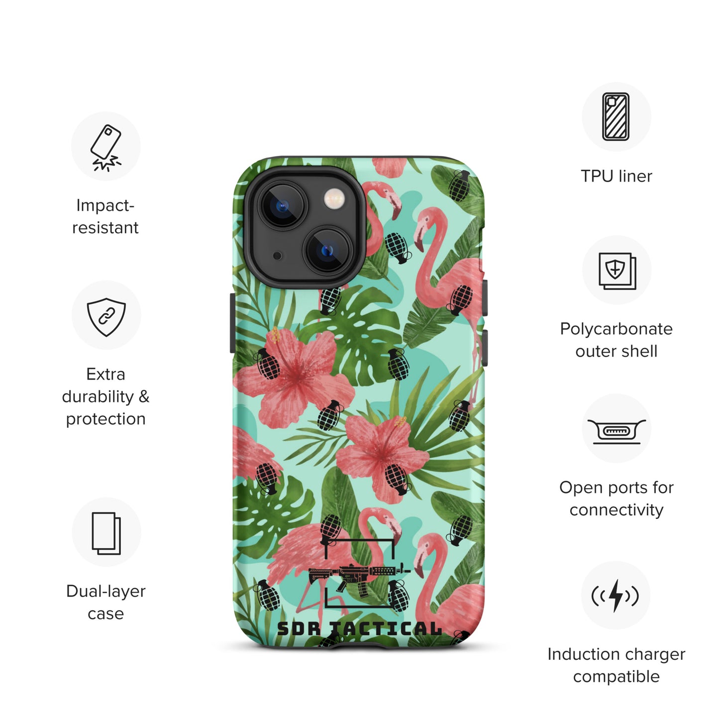 SDR Flamingo Tough Case for iPhone®