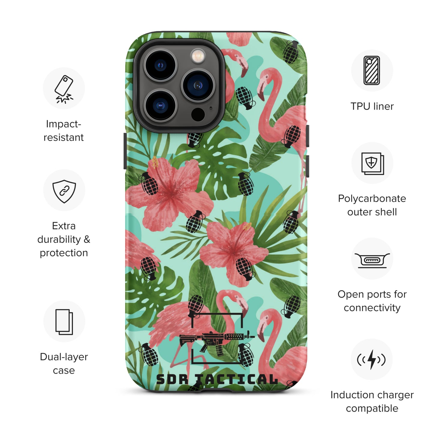 SDR Flamingo Tough Case for iPhone®