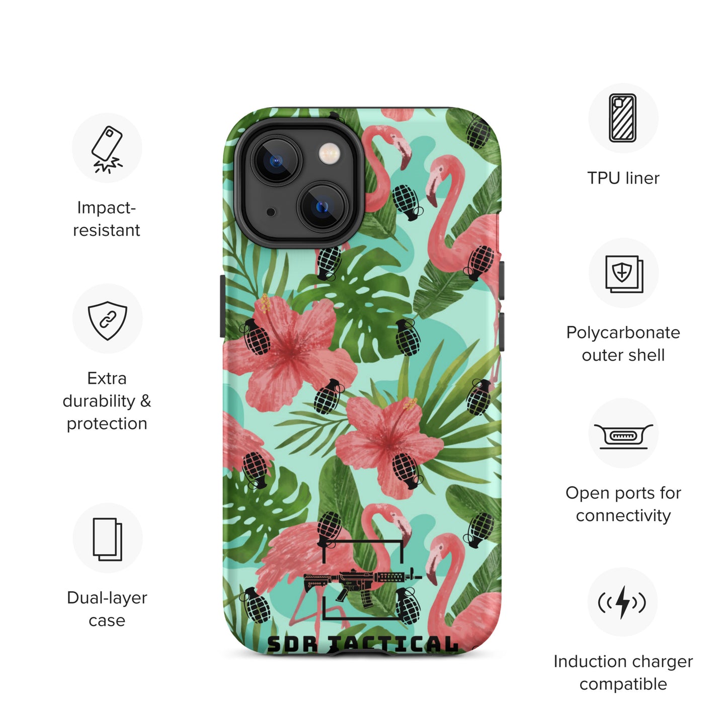 SDR Flamingo Tough Case for iPhone®