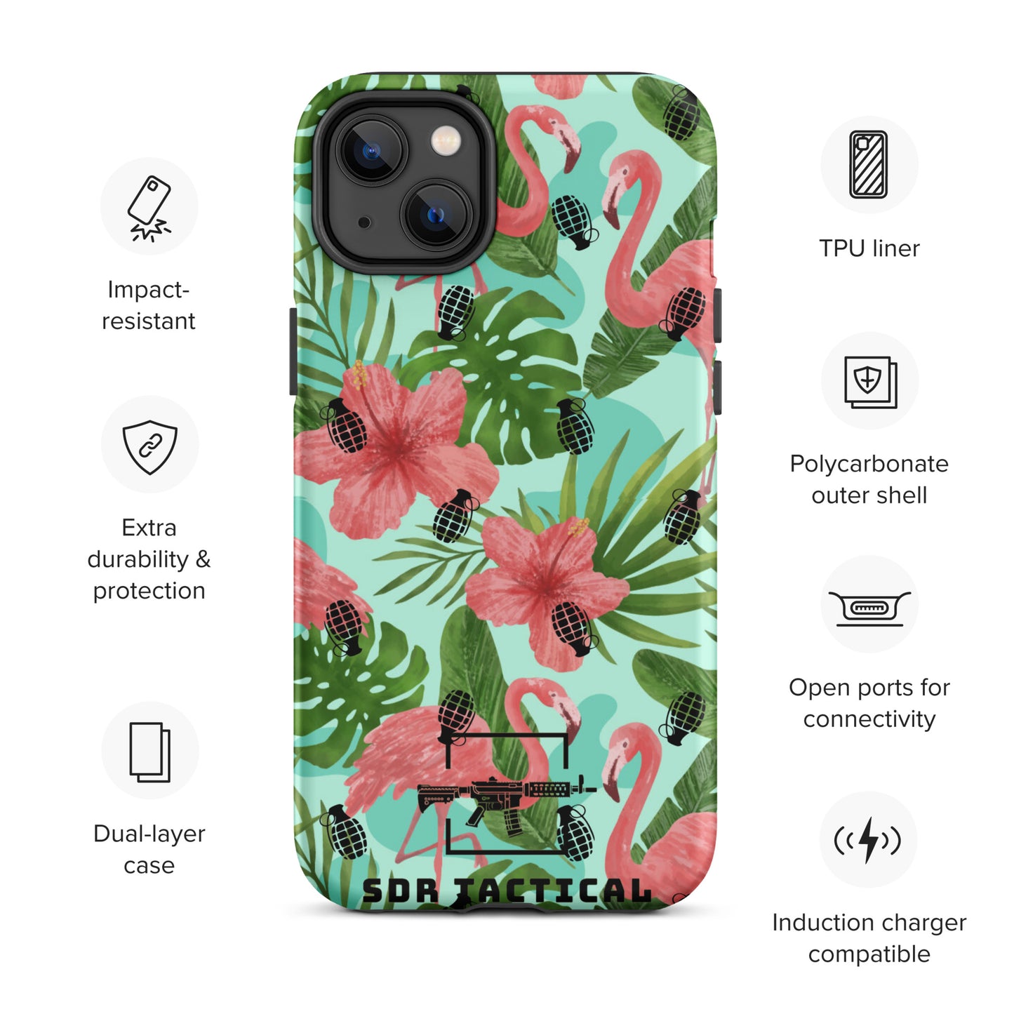 SDR Flamingo Tough Case for iPhone®