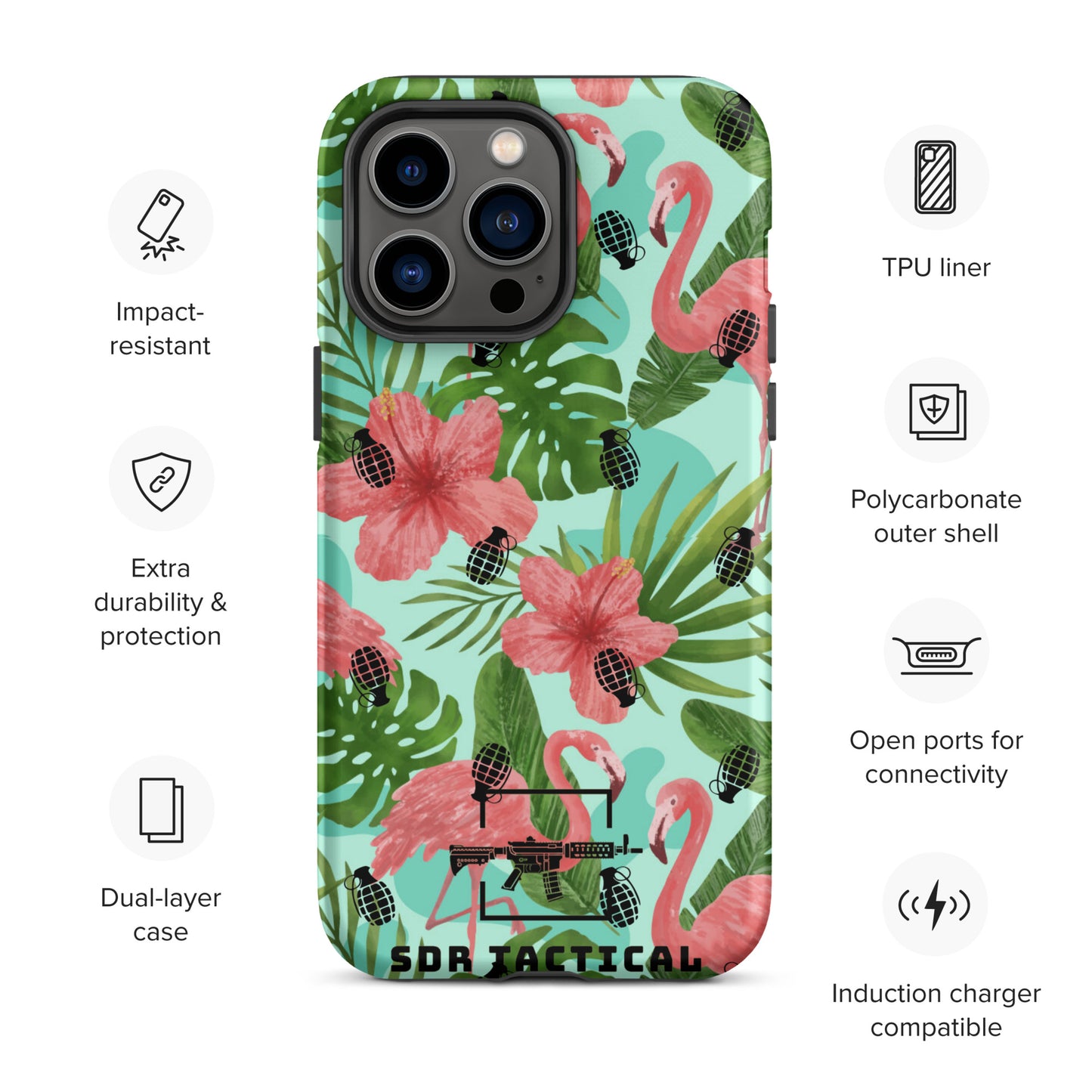 SDR Flamingo Tough Case for iPhone®