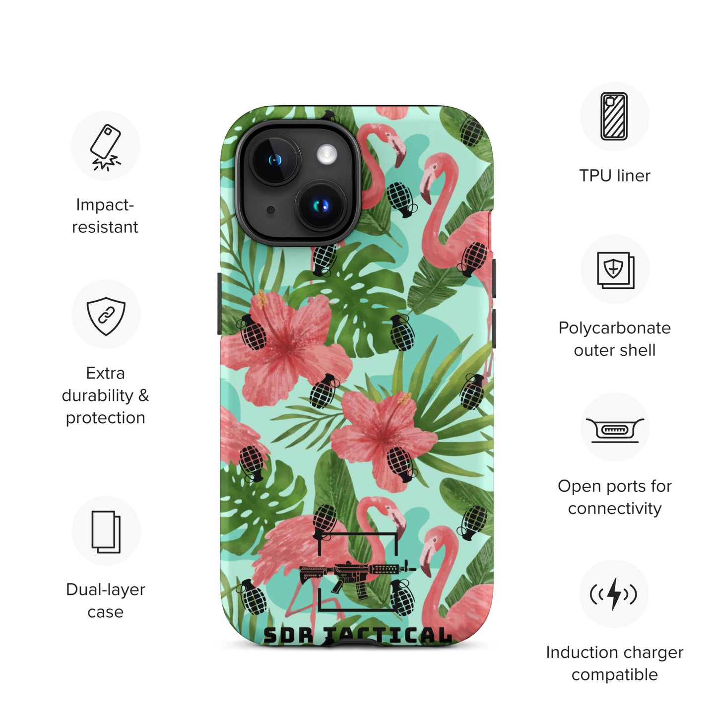 SDR Flamingo Tough Case for iPhone®