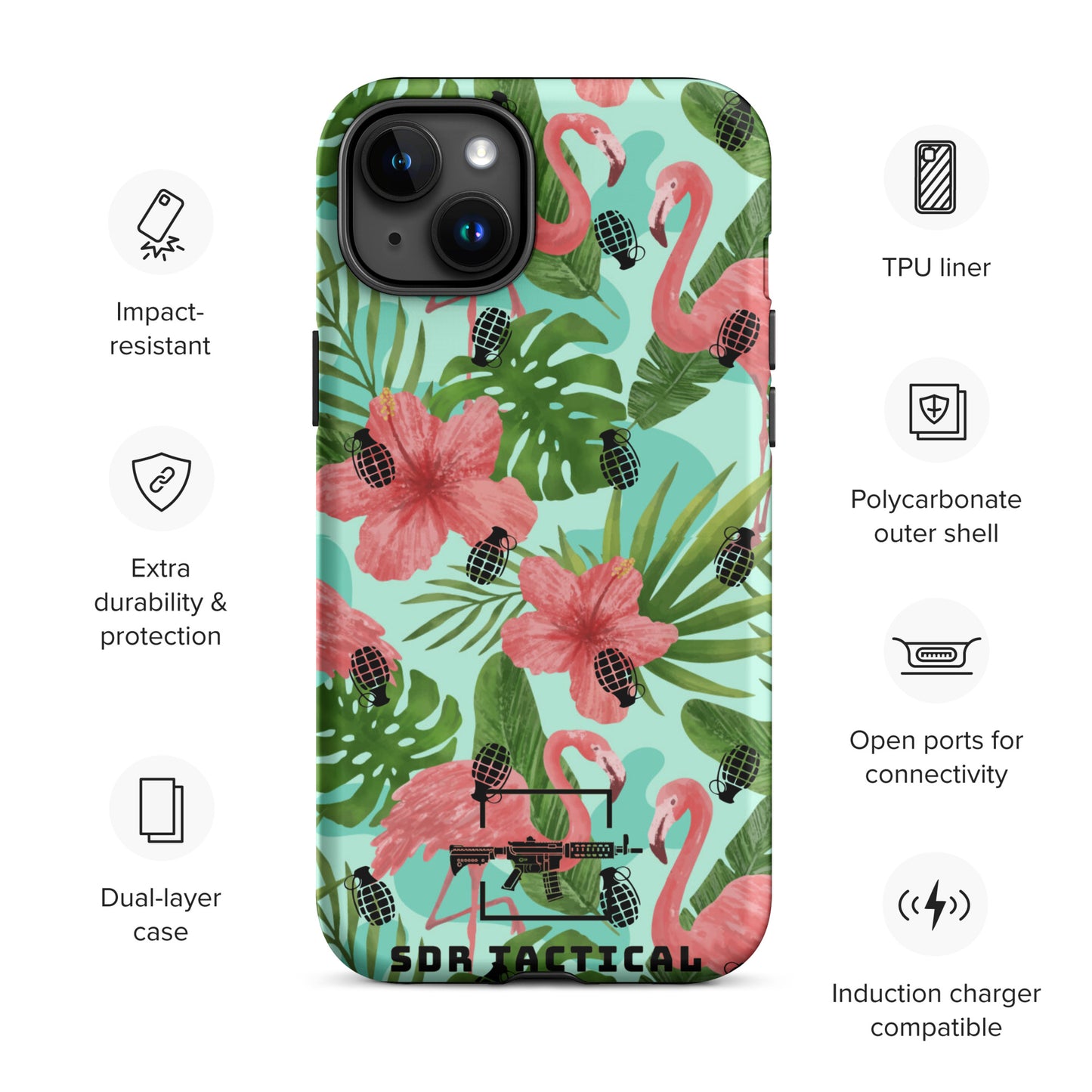 SDR Flamingo Tough Case for iPhone®