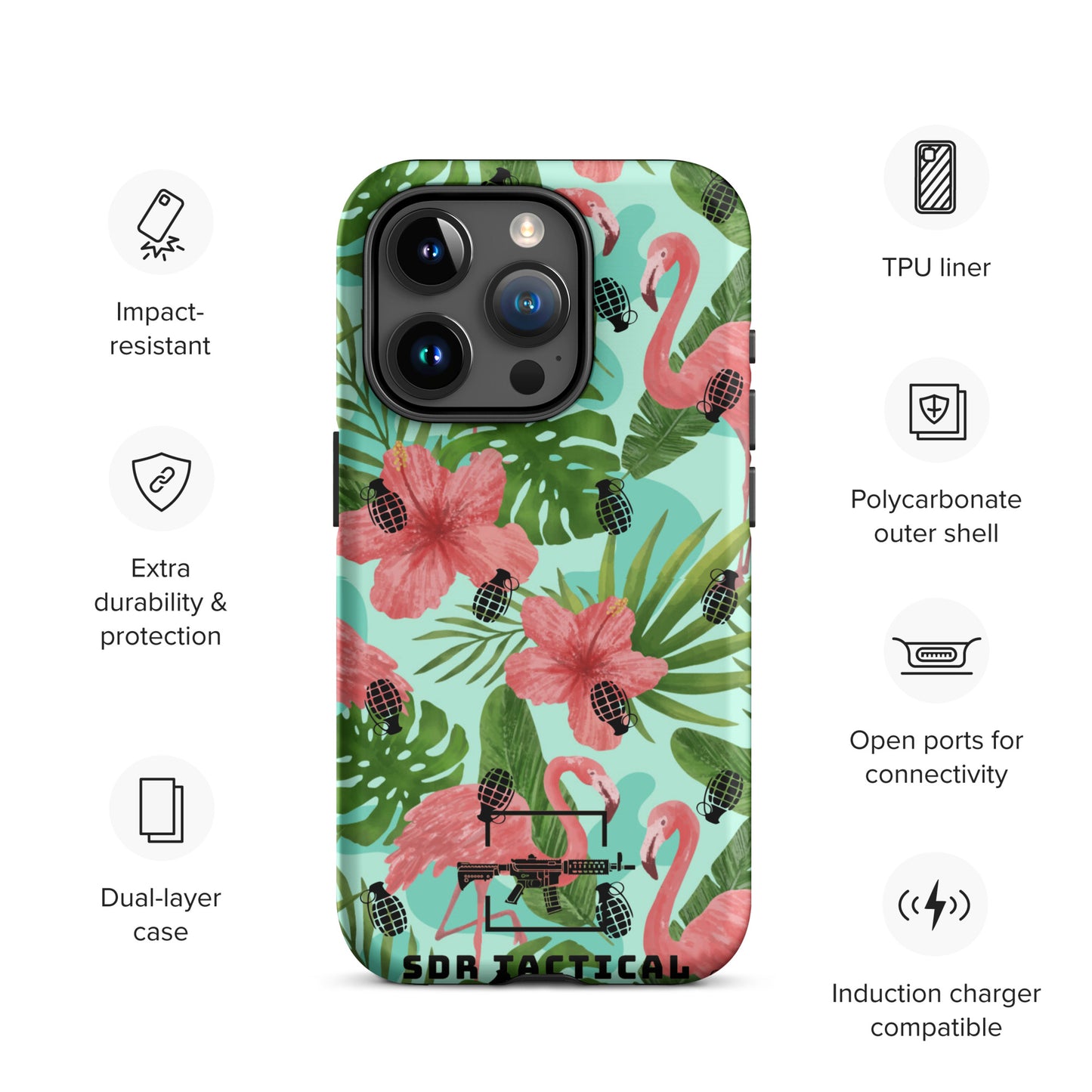 SDR Flamingo Tough Case for iPhone®